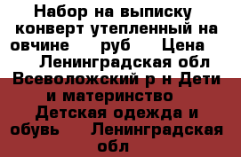 Набор на выписку, конверт утепленный на овчине 650 руб.  › Цена ­ 650 - Ленинградская обл., Всеволожский р-н Дети и материнство » Детская одежда и обувь   . Ленинградская обл.